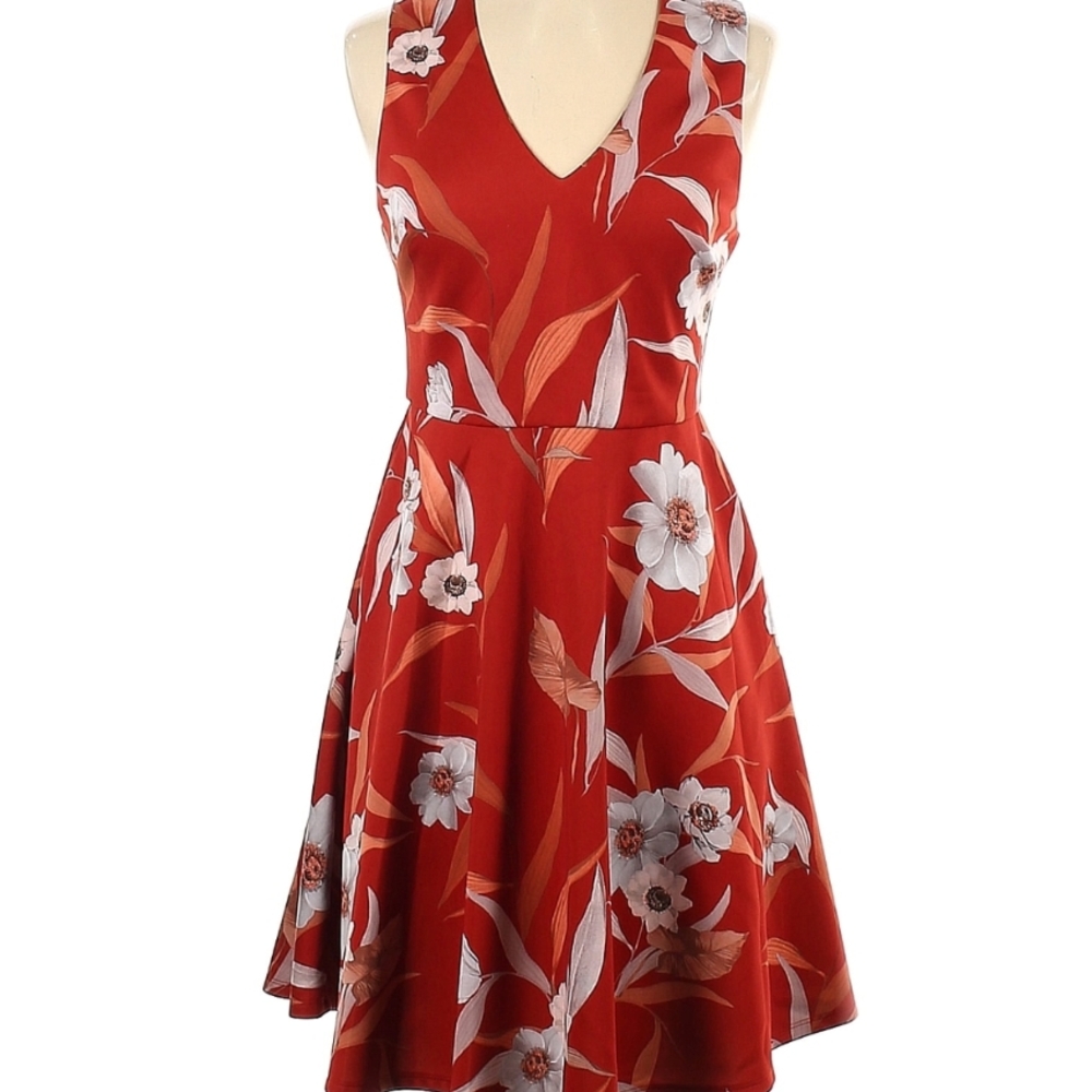 Ted Baker Floral Red Sleeveless Dress